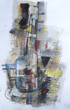 Musical Instrument, Bird by Contemporary Artist Sekhar Kar made in Mixed Media