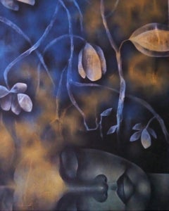 Untitled, Acrylic on Canvas, Blue, Brown colours by Indian Artist "In Stock"