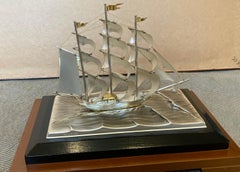 Seki Takehiko Sterling Silver Clipper Ship Sculpture, Late 20th Century