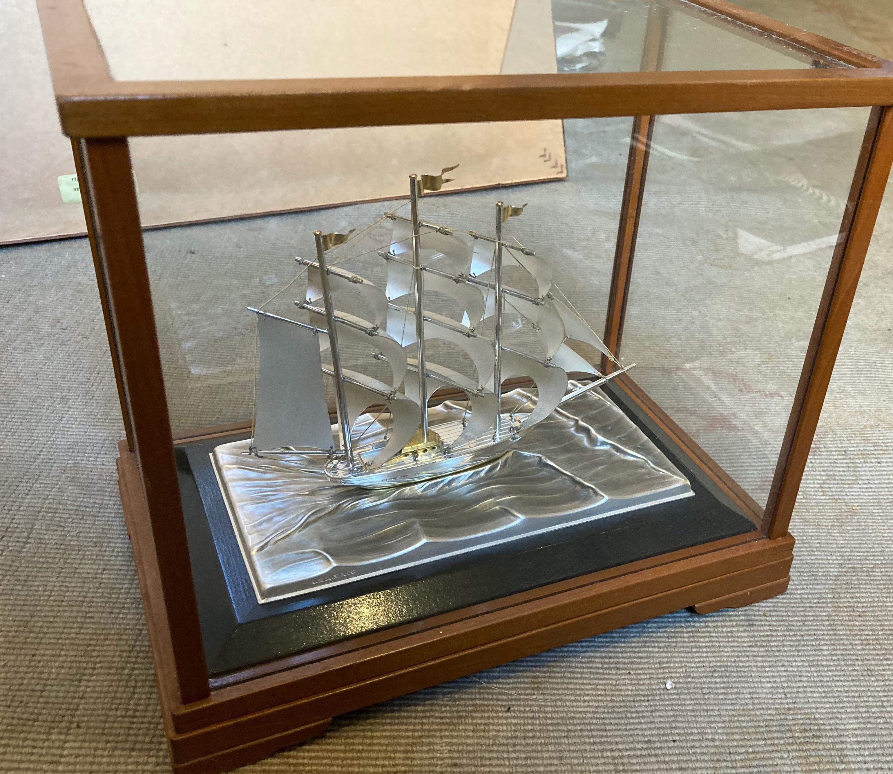 Seki Takehiko Sterling Silver Clipper Ship Sculpture, Late 20th Century 1