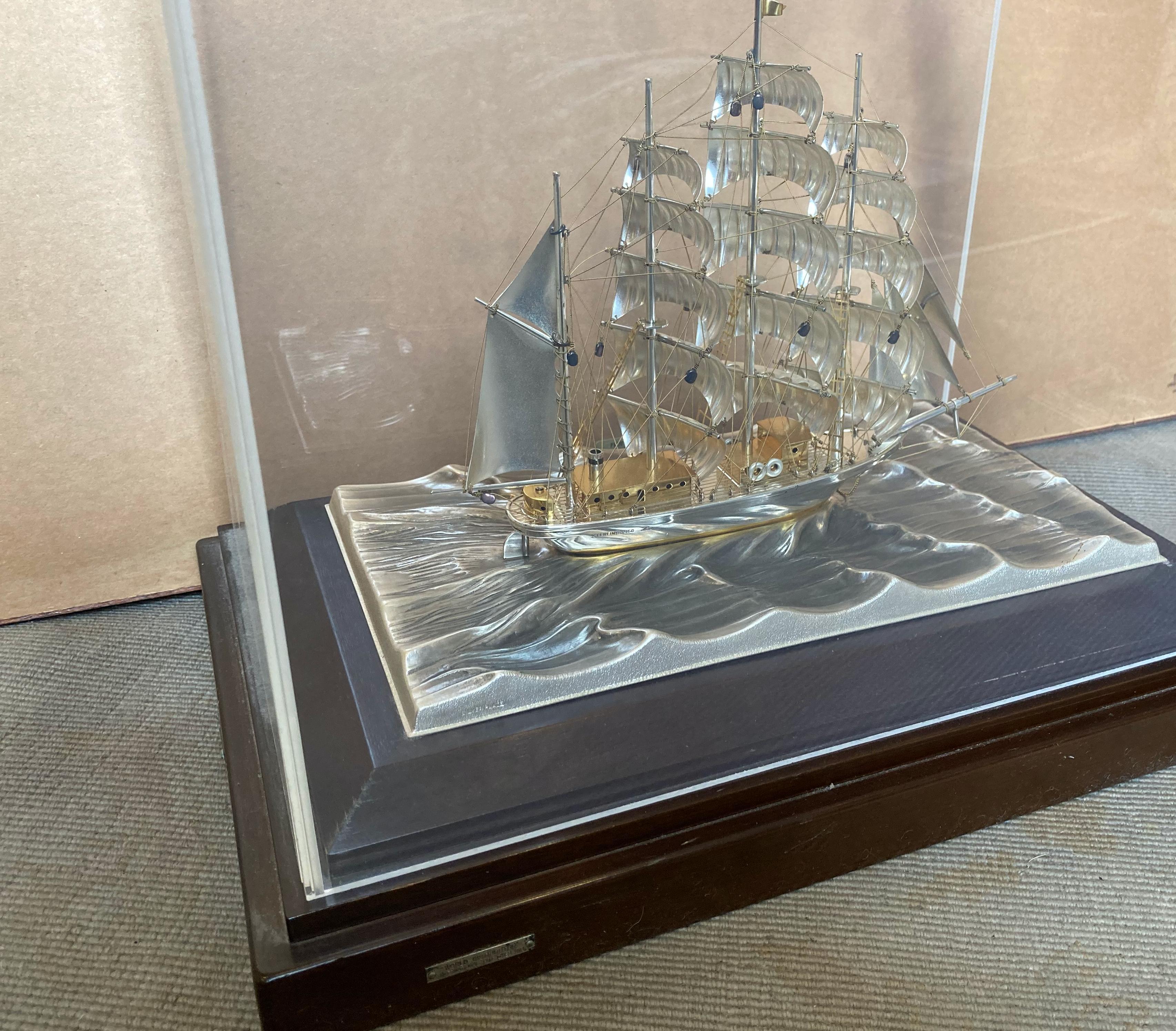 Seki Takehiko Sterling Silver Clipper Ship (Late 20th Century Sculpture) For Sale 4