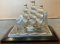 Seki Takehiko Sterling Silver Clipper Ship Sculpture, Late 20th Century