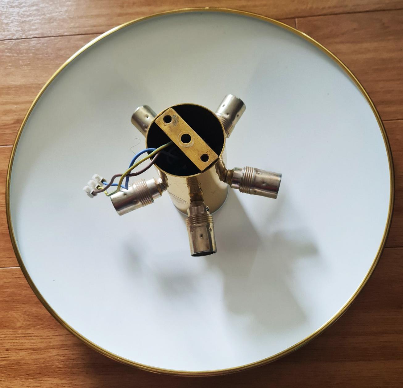 Allemand Lampe encastrée GELA-SELA 40 en laiton doré de Florian Schulz, Allemagne, 1960 en vente