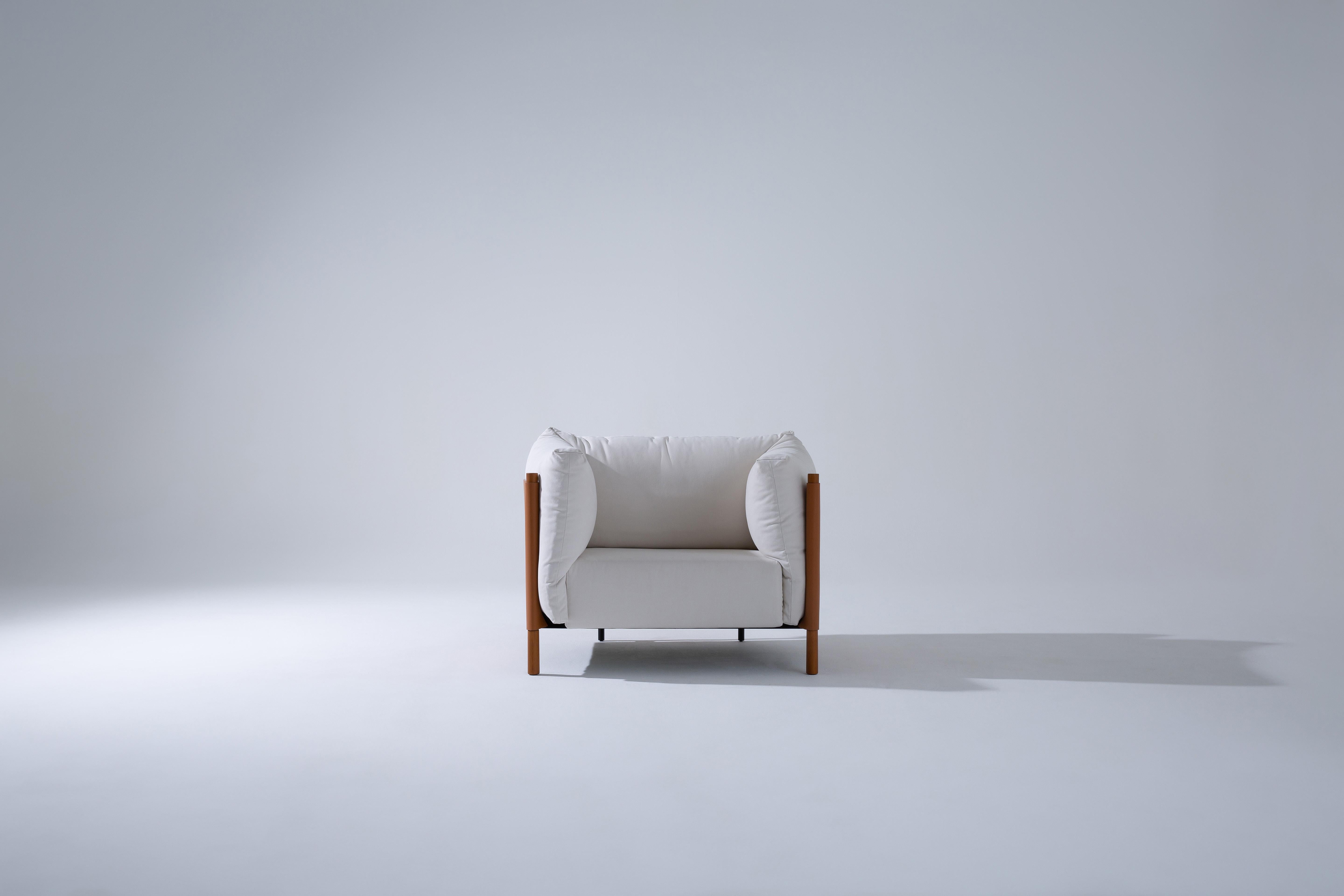 Sillón Sela de Ilse Lang - Estructura modular de acero con respaldo de piel en Nuevo estado para la venta en São Paulo, SP