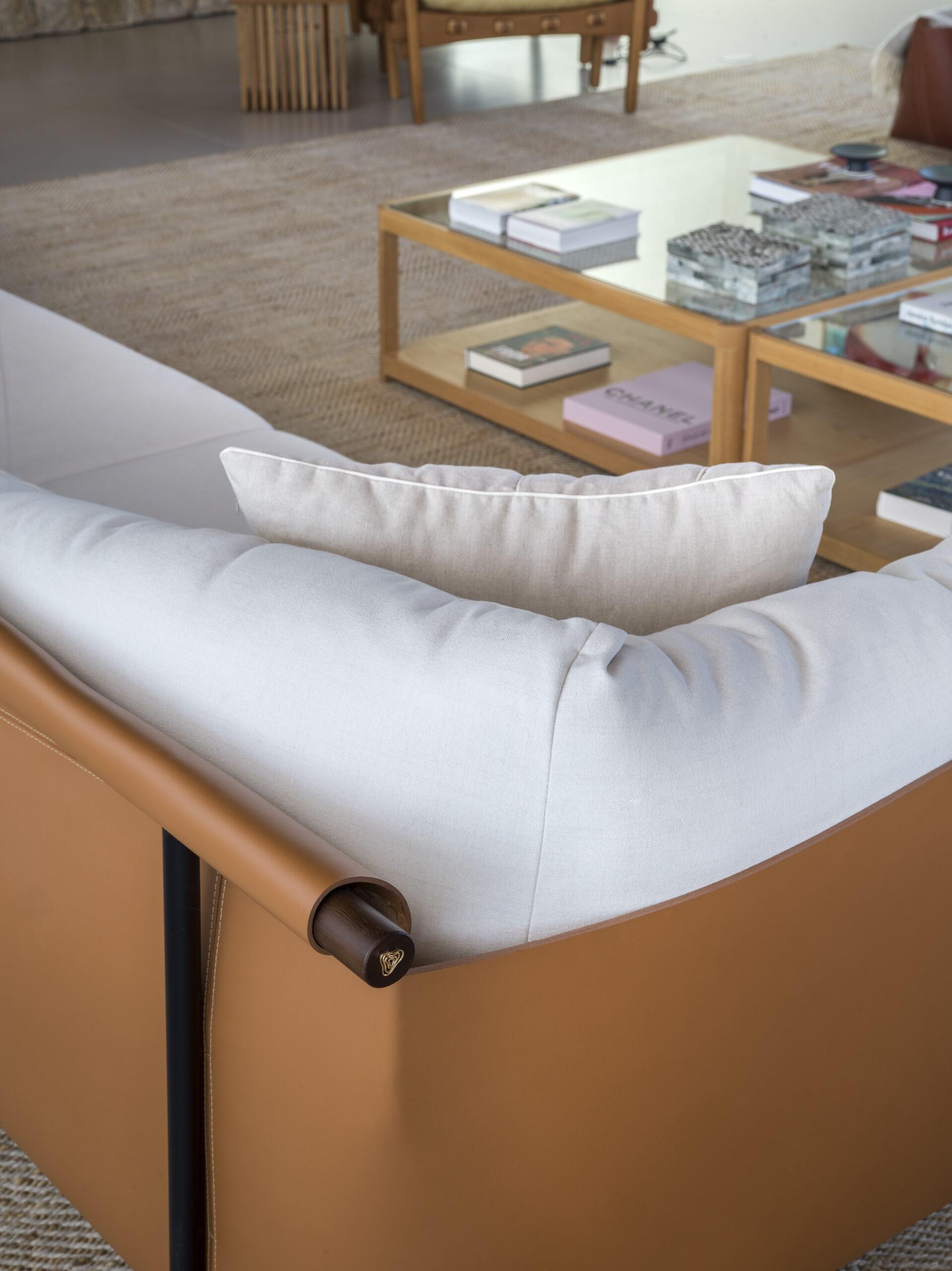 Sela Modular Sofa in Steel & Leather by Ilse Lang and +55design For Sale 2