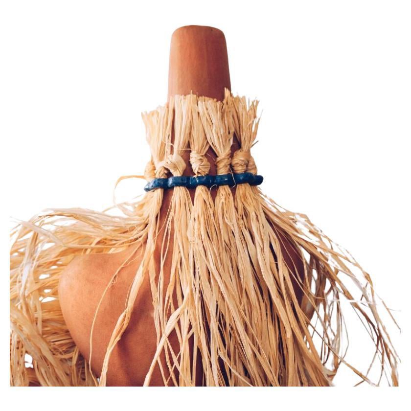 Selamawi Wall Vessel, Raffia by TheUrbanative For Sale