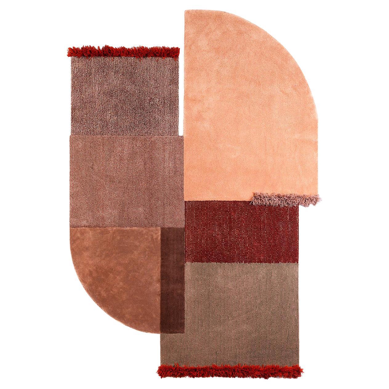 Tappeto Selce #4 Emathite Red dello Studio A Salaris by Carpet Edition in vendita