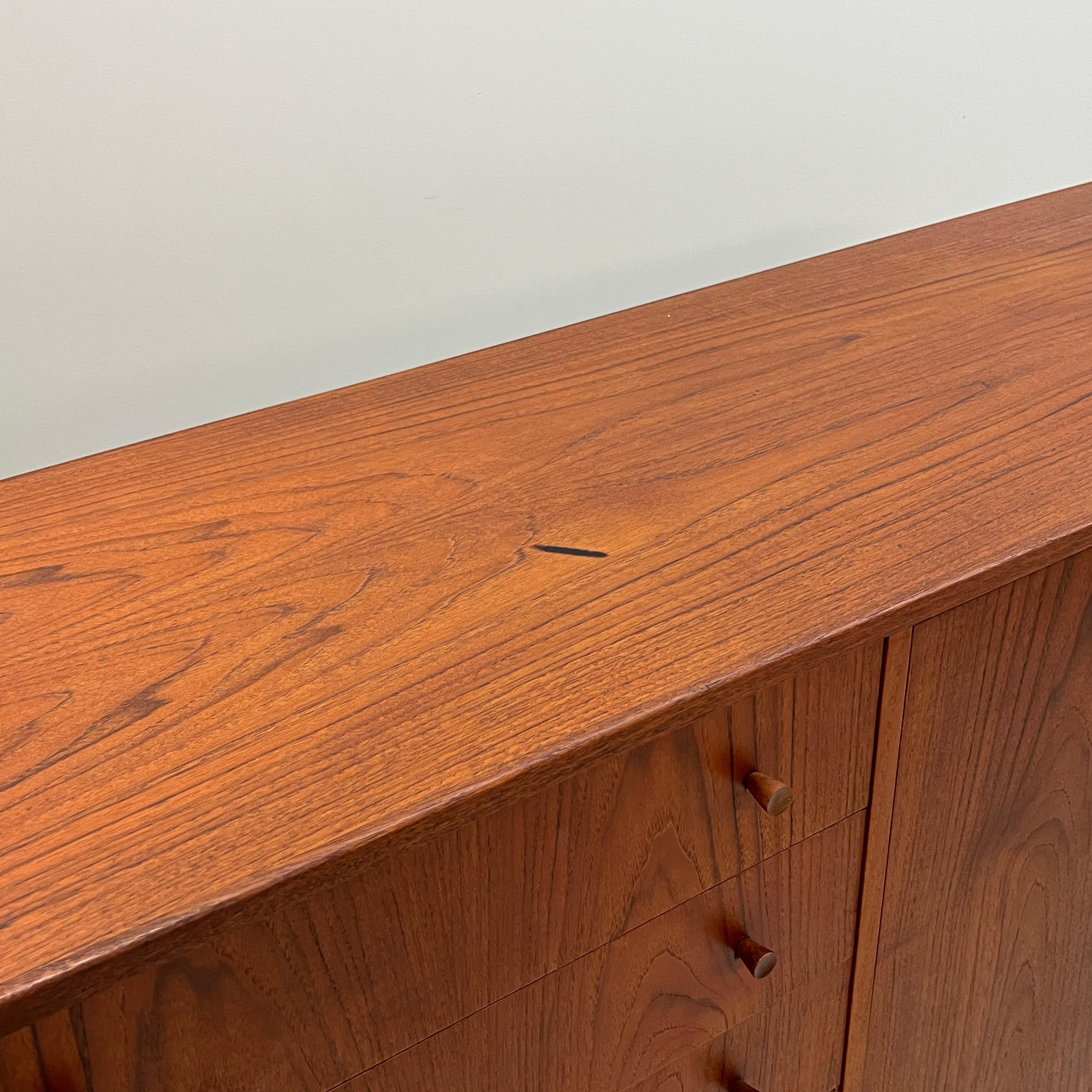 Brass Seldom seen Danish Modern Hans Wegner Saber Leg Sideboard For Sale