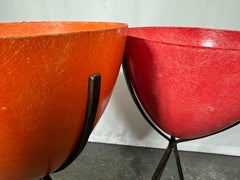 Selten gesehene Pflanzgefäße aus Fiberglas und "Flat" Iron Bullet von Kimball , Classic