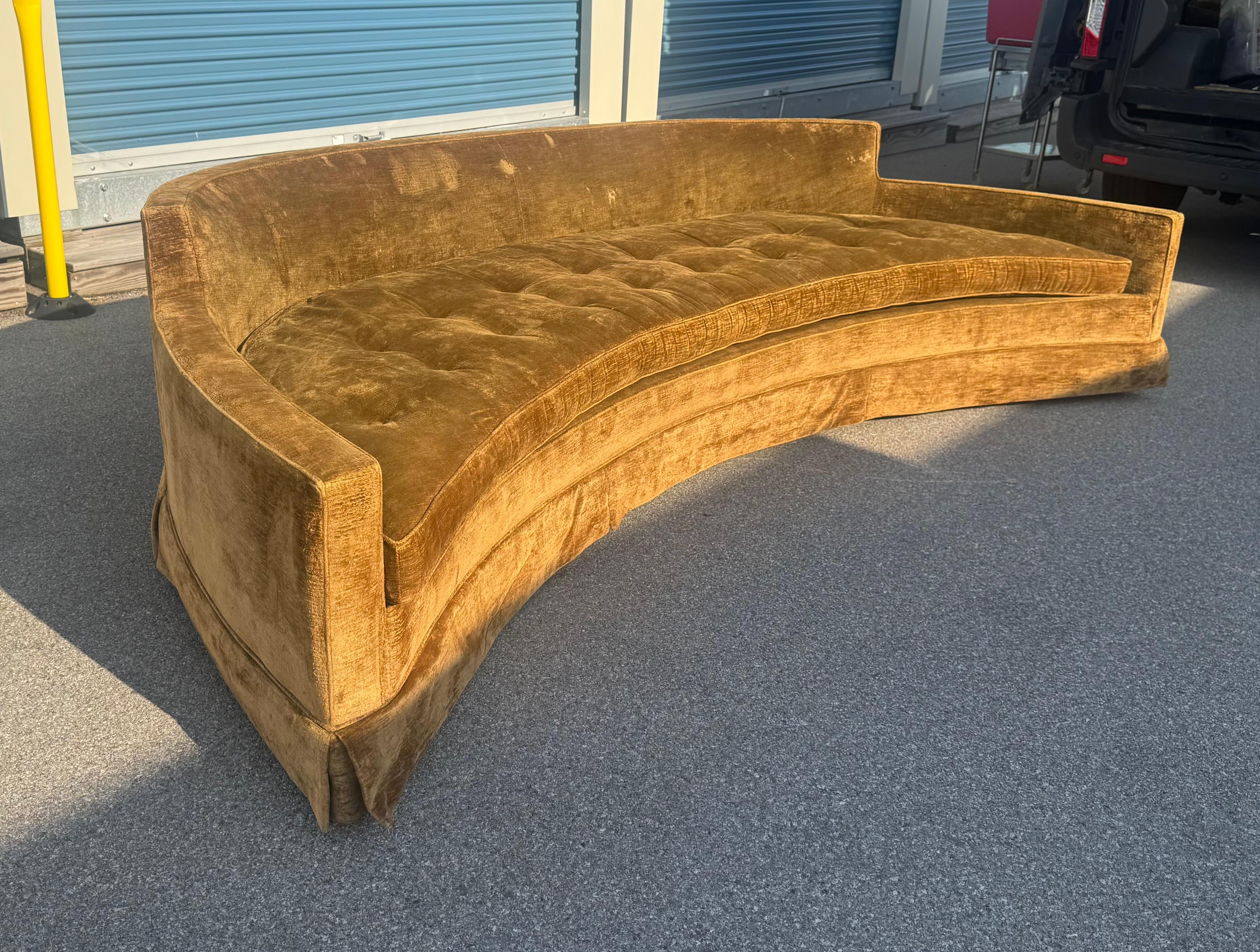 Américain See One Harvey Probber Canapé Serpentine Crescent, 1960s en vente