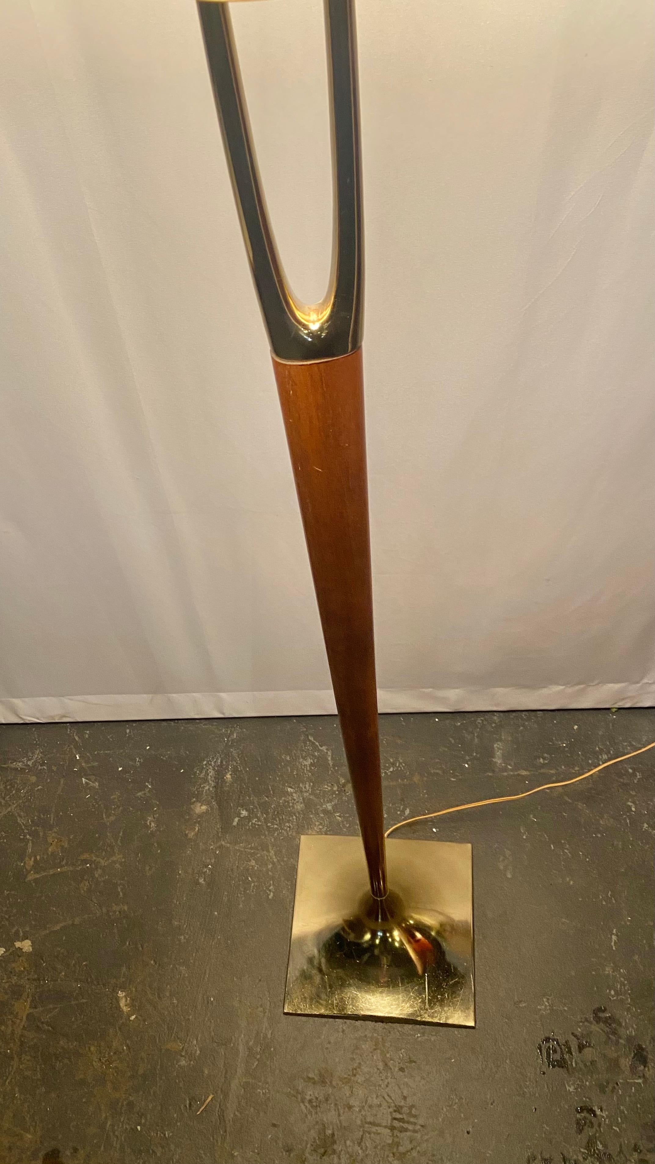 American Seldom seen Laurel Lighting Wishbone Floor Lamp, Gerald Thurston For Sale