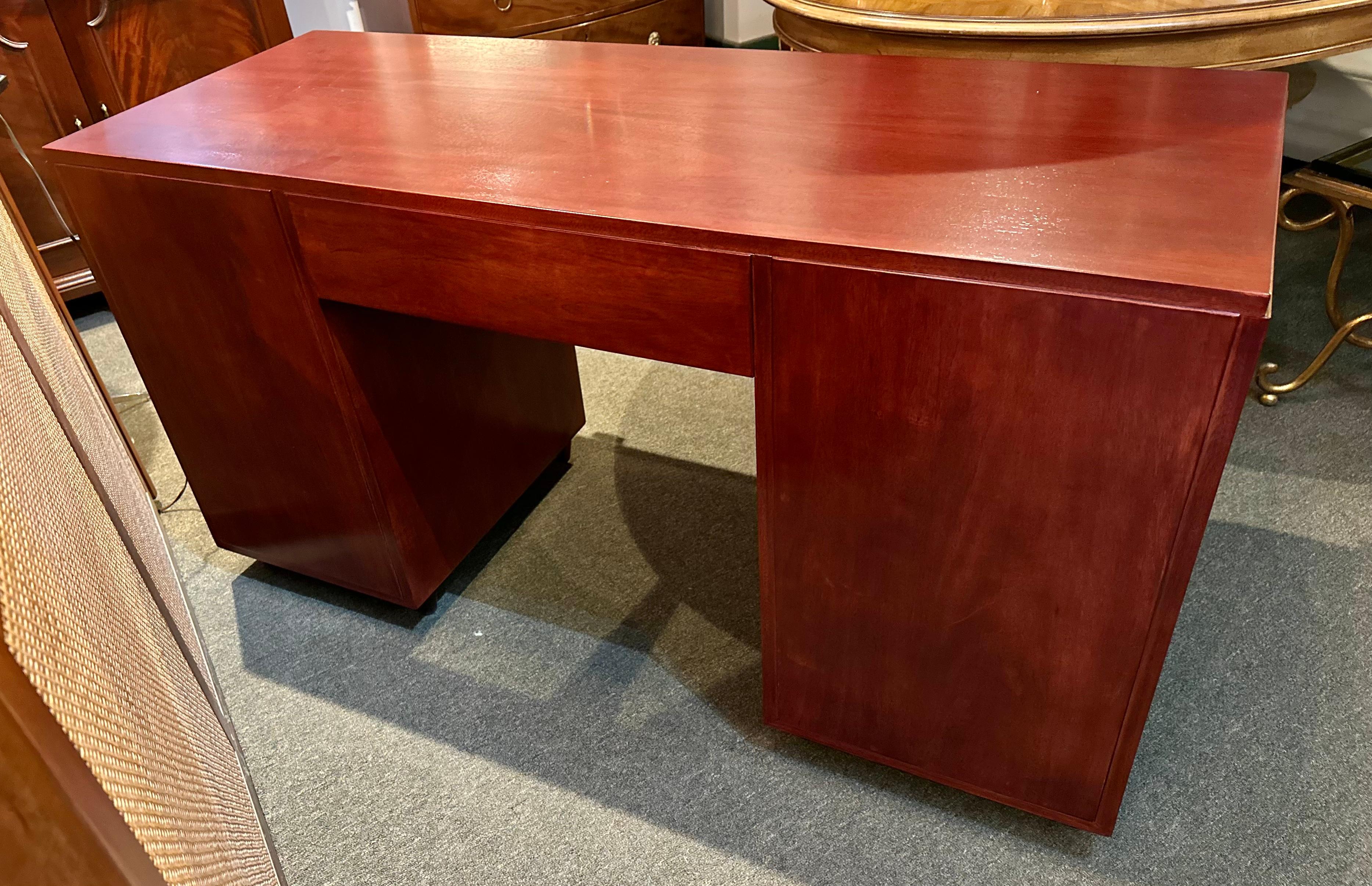 Mid-Century Modern Seldom seen Mahogany and Cork Desk by Paul Frankl for Johnson For Sale