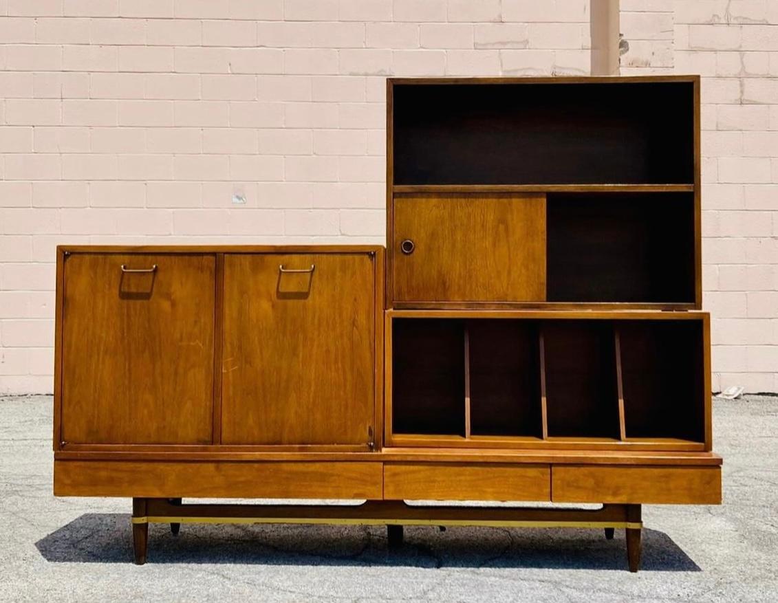 Seldom seen modular MeRTON Gershun mEDIA Cabinet / American of Martinsville 1