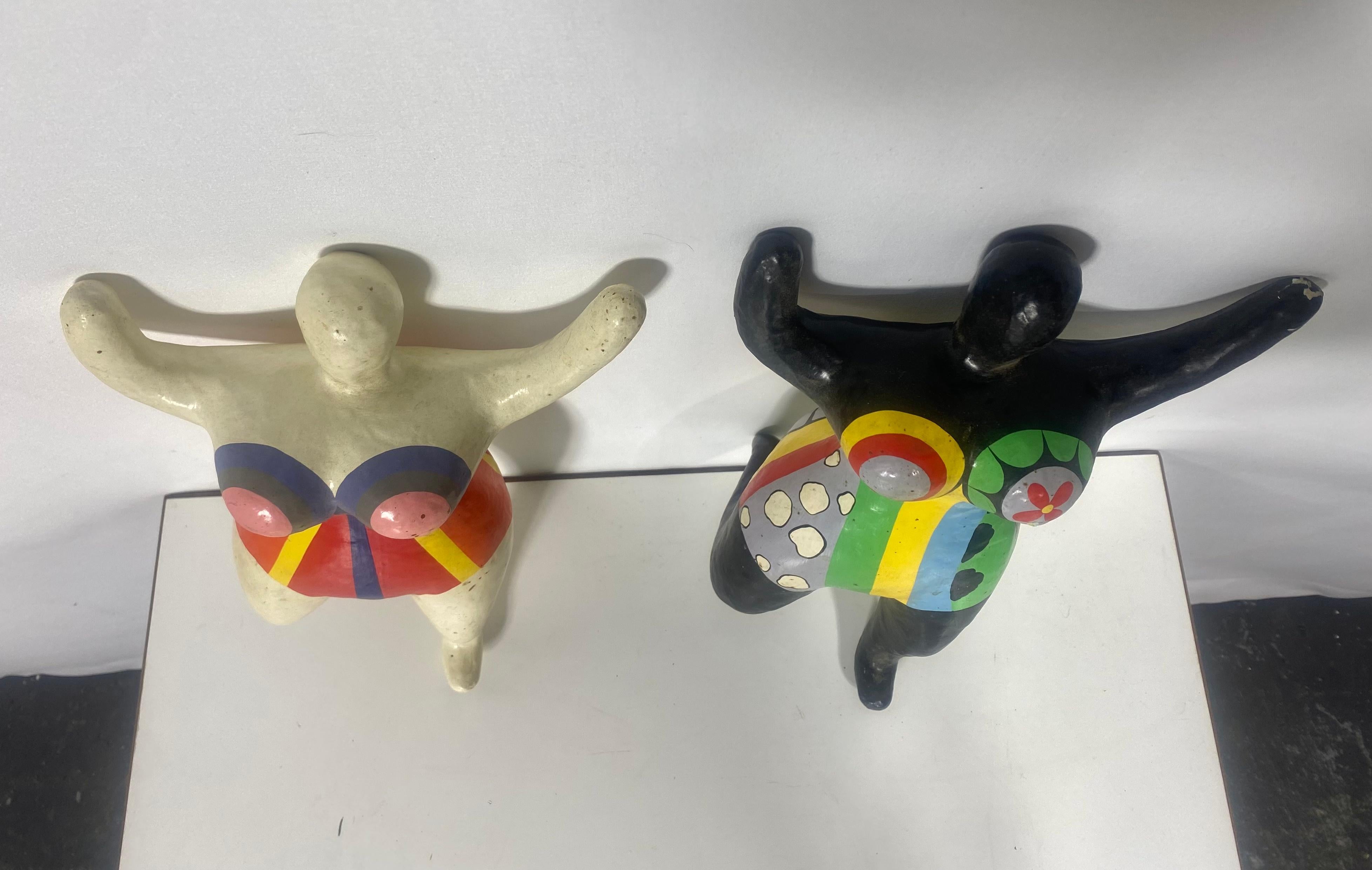 Seldom seen Paper Mache NaNa Sculptures by Niki de Saint Phalle In Good Condition For Sale In Buffalo, NY