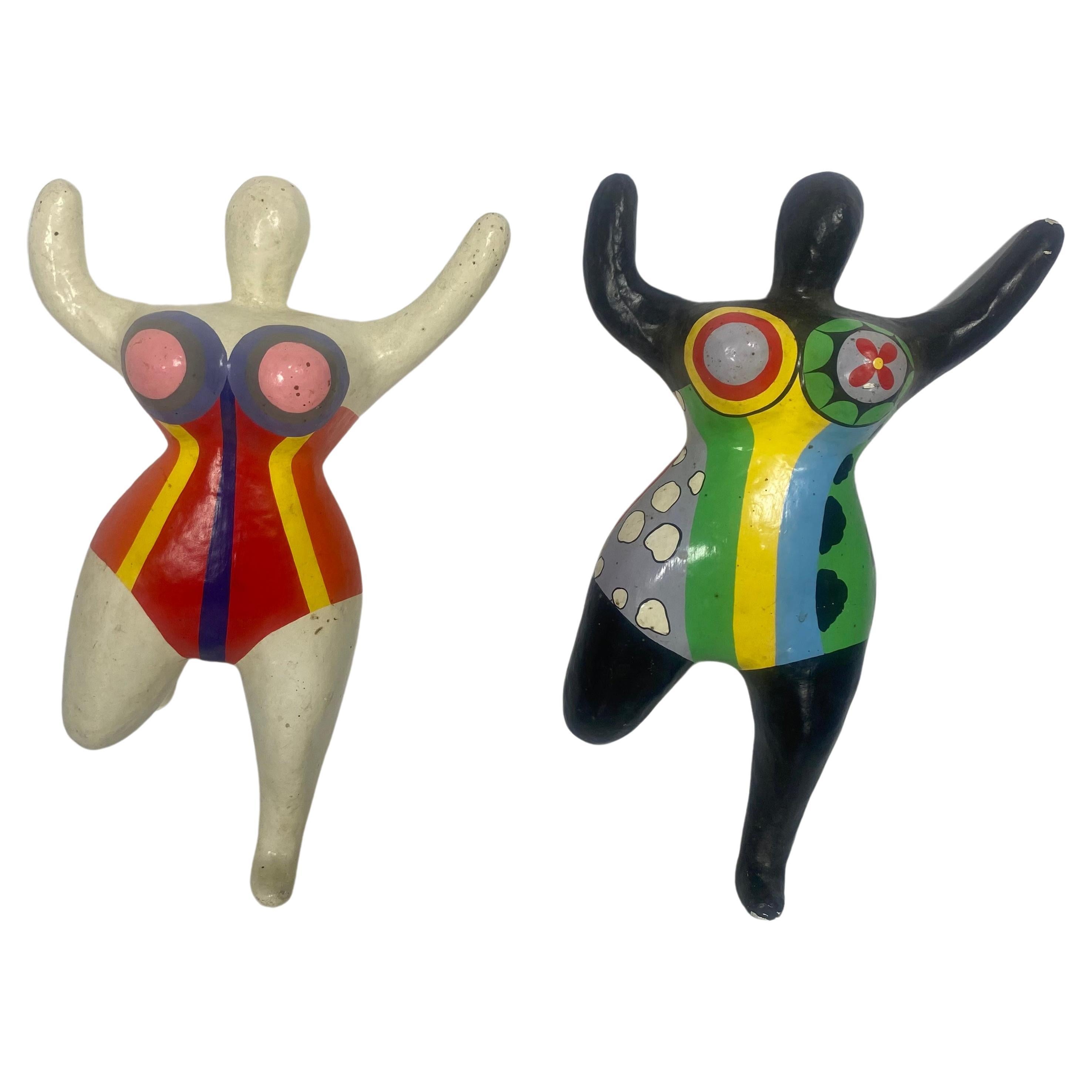 Seldom seen Paper Mache NaNa Sculptures by Niki de Saint Phalle For Sale