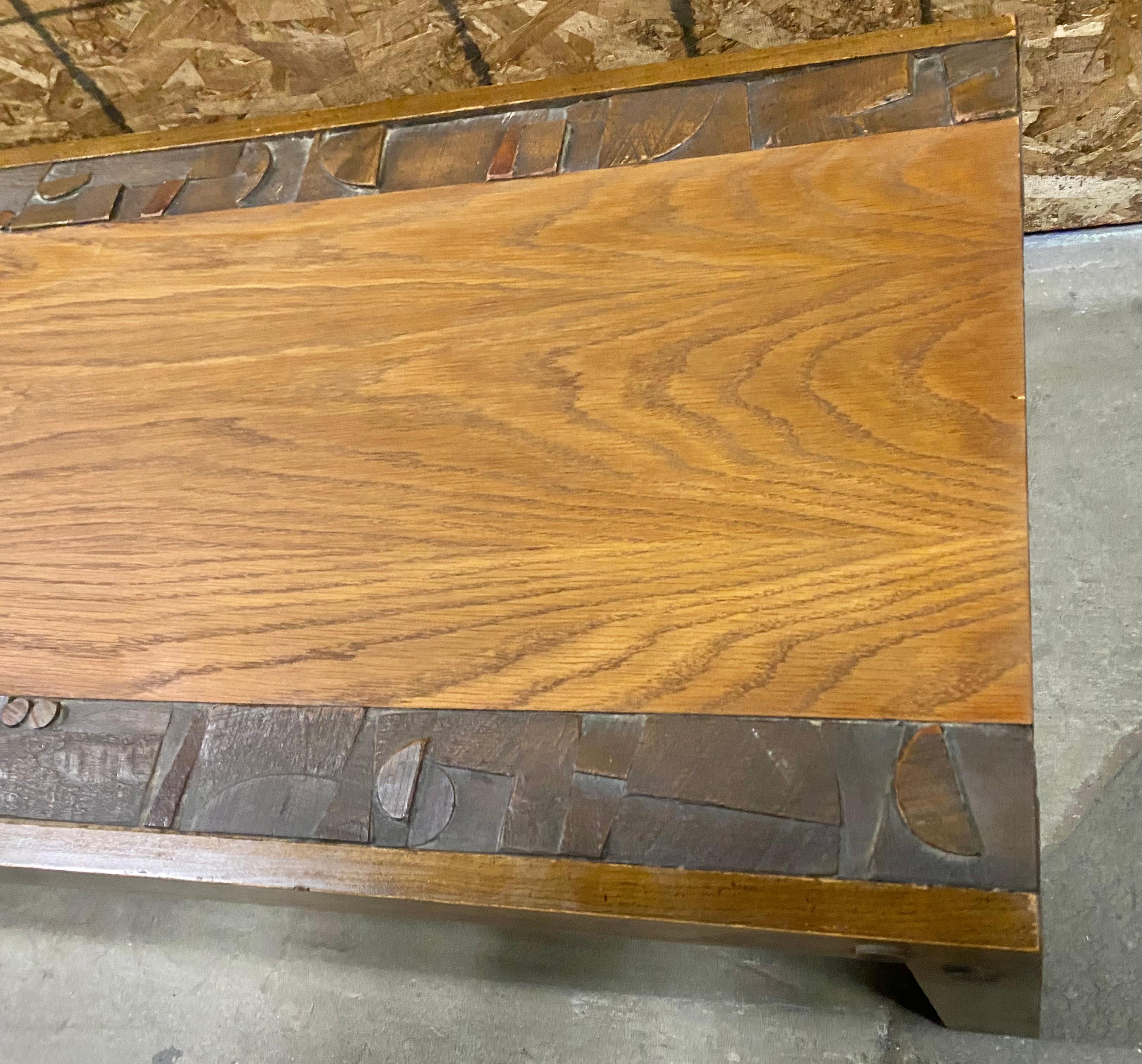 Seldom seen Parsons, Brutalist Walnut coffee / cocktail table by Lane For Sale 1