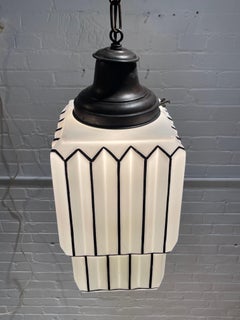 Seldom seen version Art Deco hanging pendant 1930s