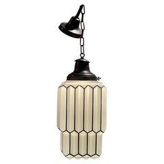 Seldom seen version Art Deco hanging pendant 1930s