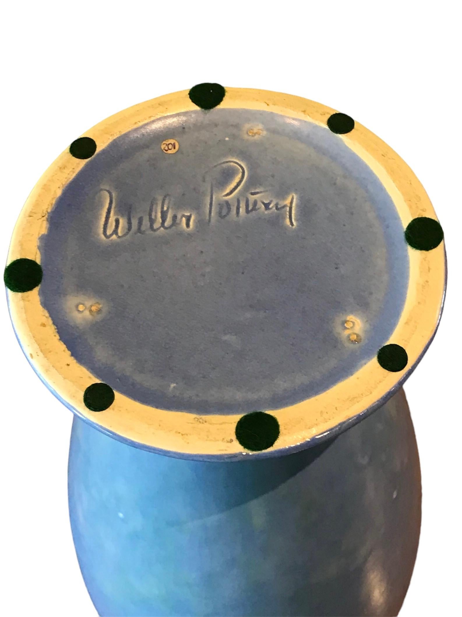 Mid-Century Modern Seen Arts & Crafts Weller Pottery Vase 1920's Zaneville, Ohio en vente