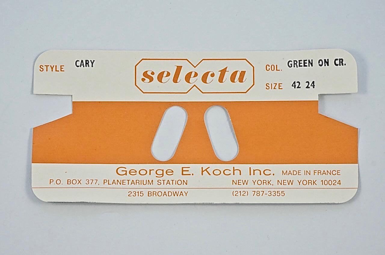 Selecta Emerald Green on Yellow Cat Reading Eyeglass Frames 1960s For Sale 2
