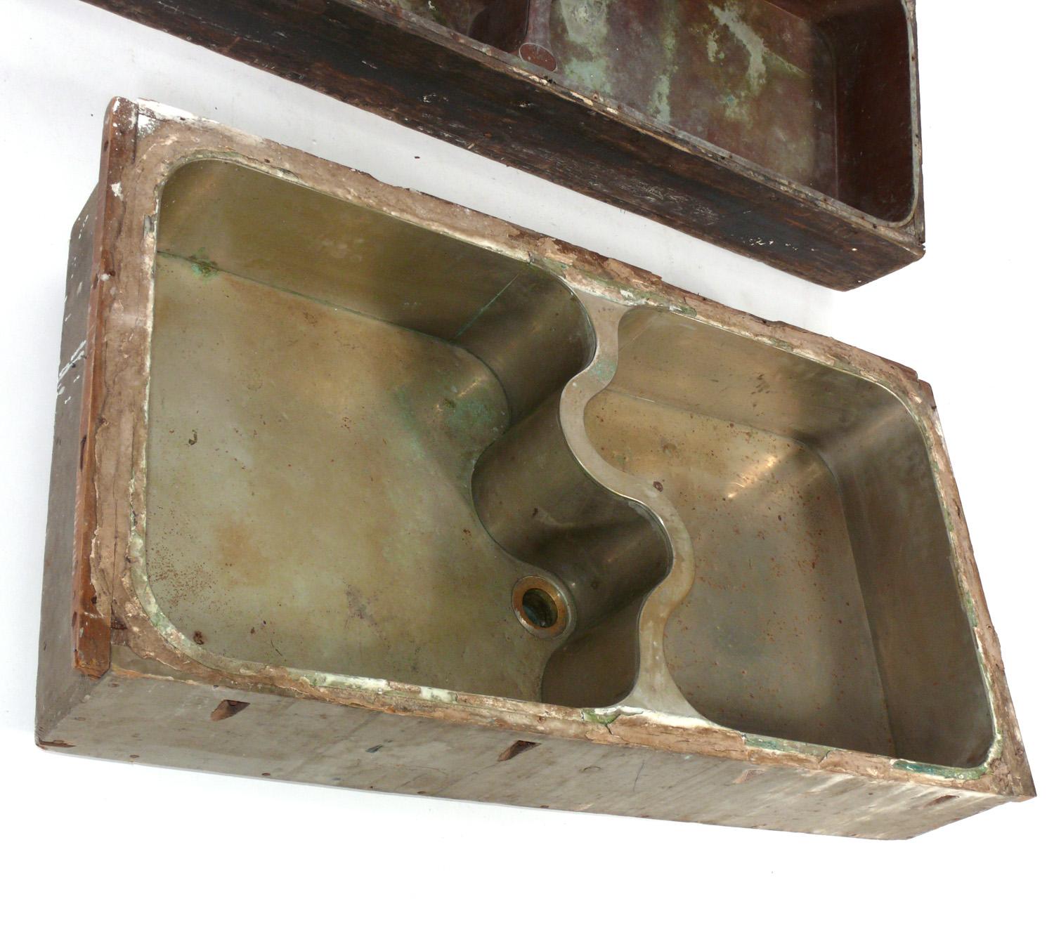 American Selection of 1930s Industrial Art Deco Sinks Attributed to Donald Deskey
