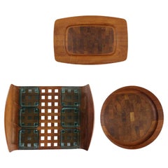 Retro Selection of 3 Dansk Designs Teak Trays or Cutting Boards by Jens Quistgaard