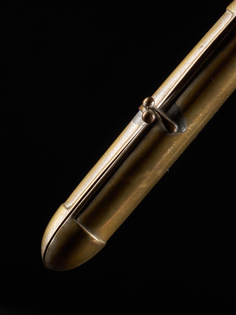 Selection of 6 Brass Pipe Holder Cases for Clay and Other Pipes For