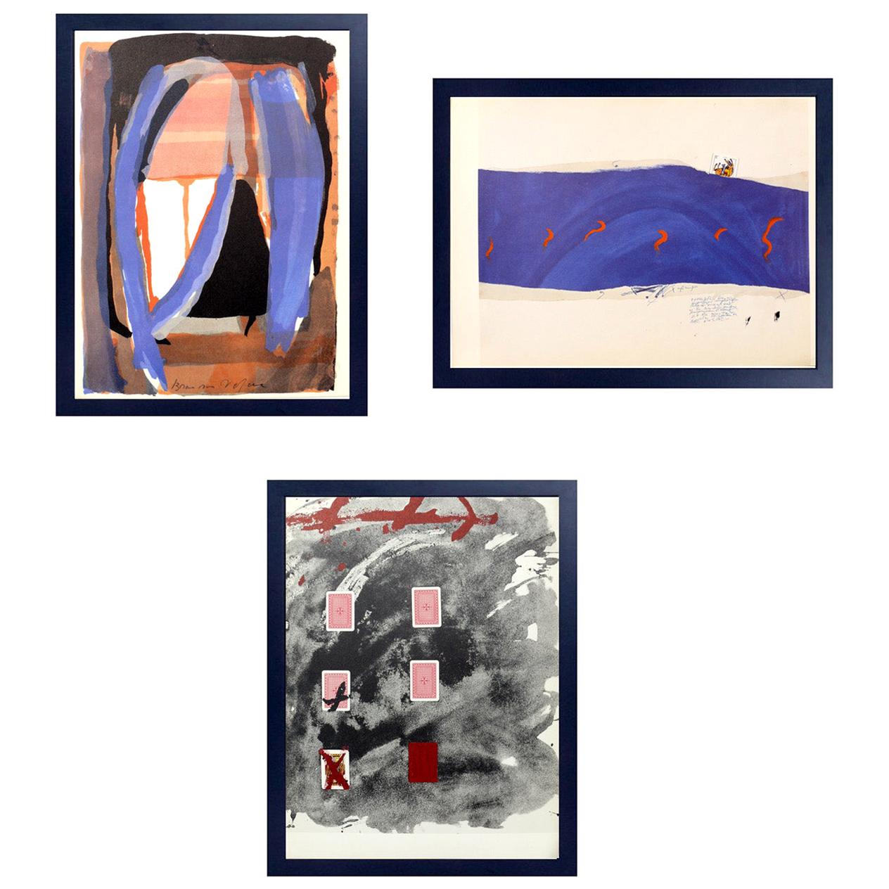 Selection of Abstract Modern Lithographs or Gallery Wall by Tapies & Van Velde