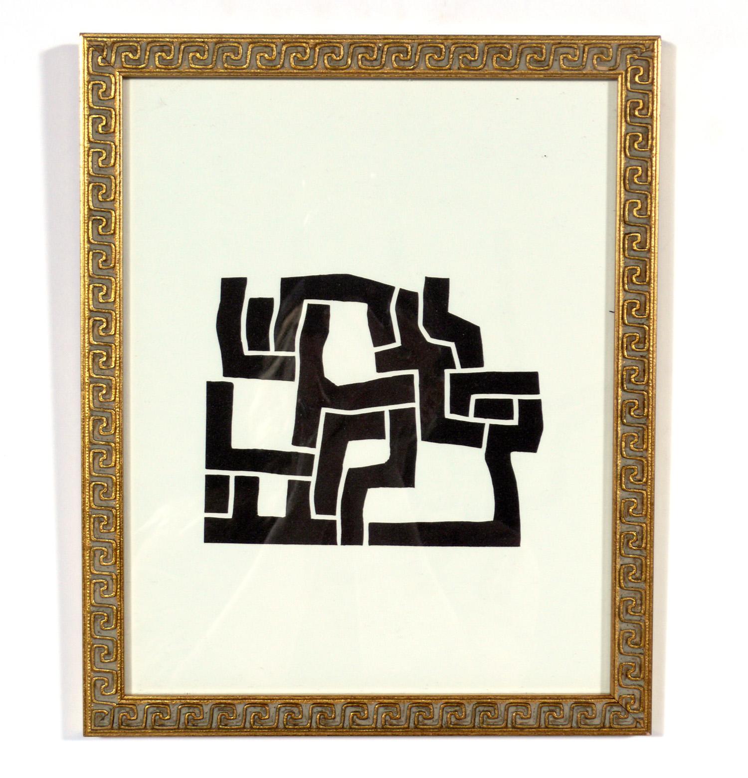 French Selection of Abstract Modern Lithographs or Gallery Wall For Sale
