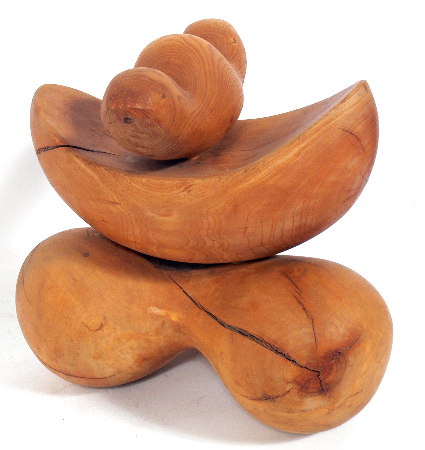 Mid-Century Modern Selection of Abstract Wood Sculptures