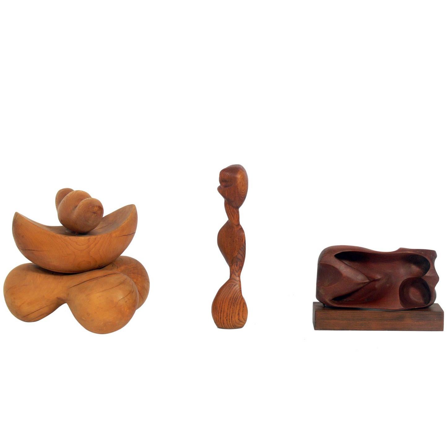 Selection of Abstract Wood Sculptures