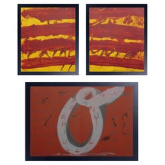 Selection of Antoni Tapies Lithographs Professionally Framed