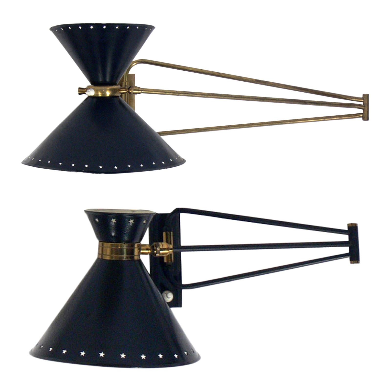 Selection of Articulating Wall Sconces by Rene Mathieu for Maison Lunel