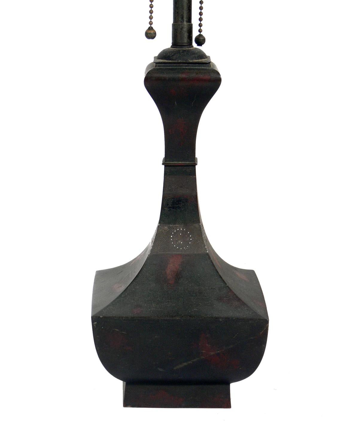 Japanese Selection of Asian Bronze Lamps For Sale