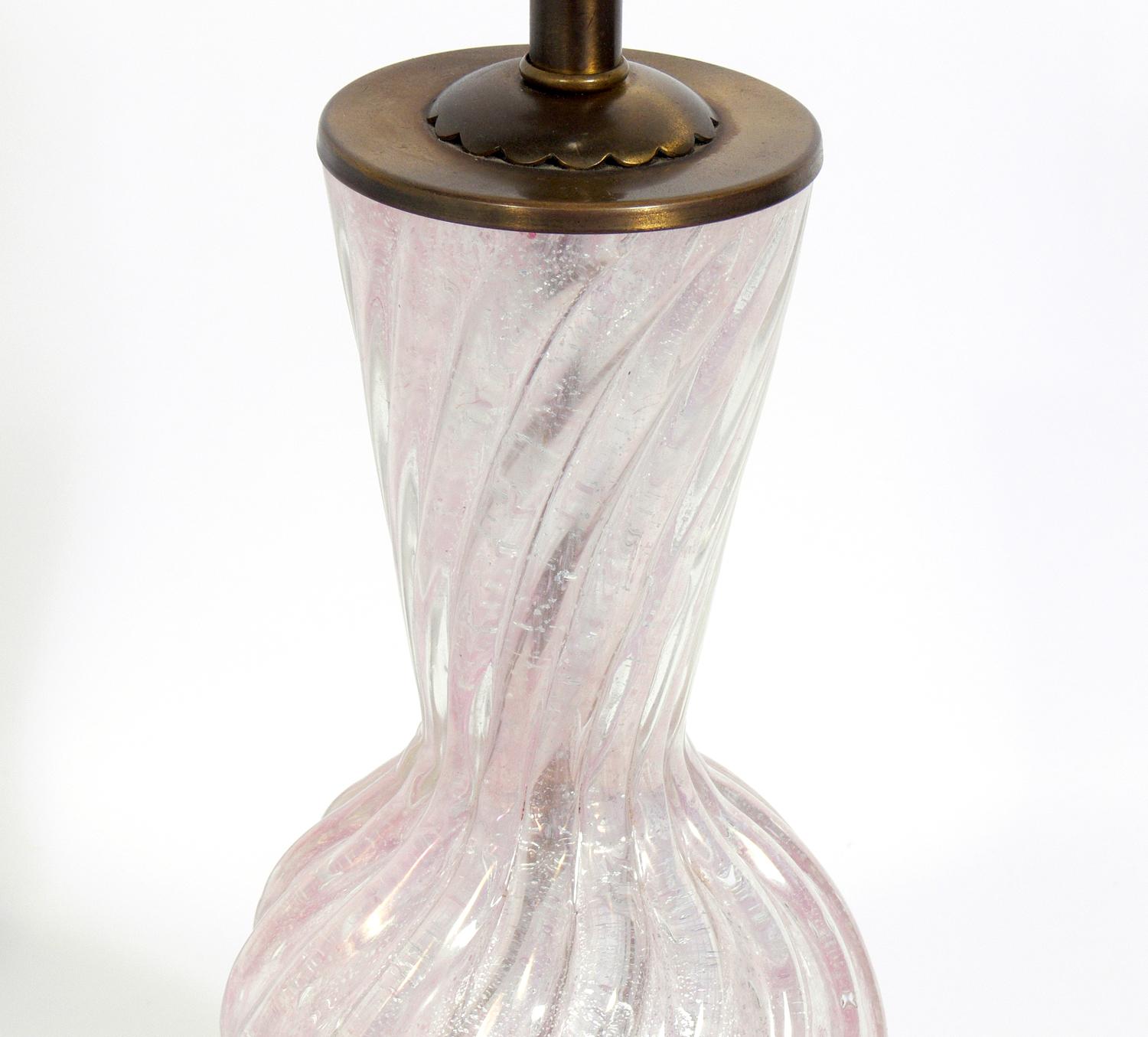 Mid-20th Century Selection of Barovier & Toso Murano Glass Lamps For Sale