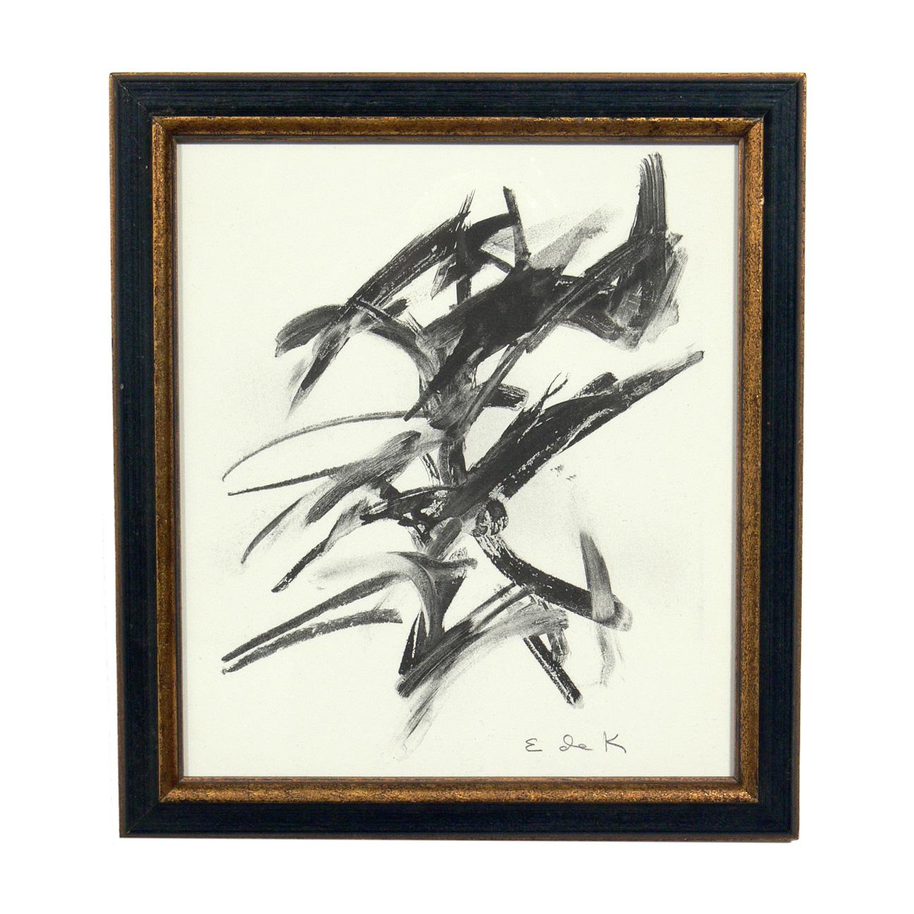 Glass Selection of Black and White Abstract Artwork