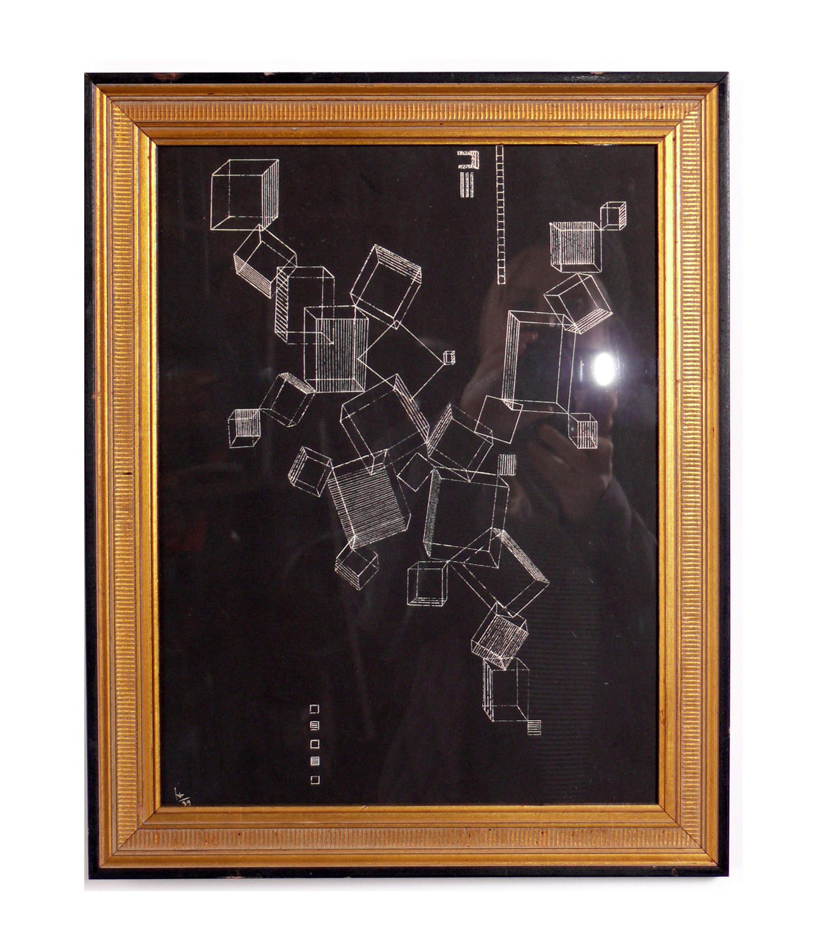 French Selection of Black and White Lithographs by Kandinsky Chillida Ubac Raynaud For Sale
