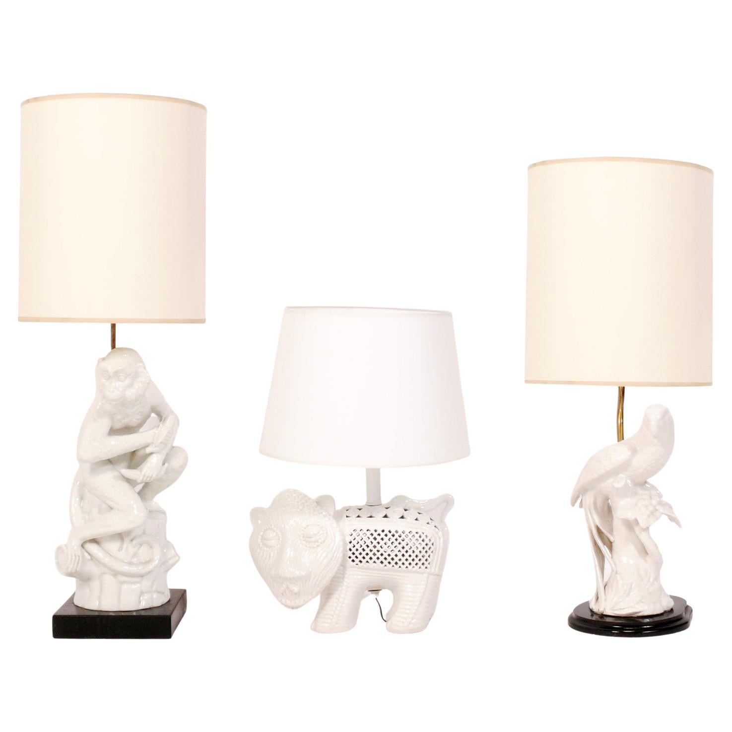 Selection of Blanc De Chine Lamps