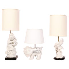 Vintage Selection of Blanc De Chine Lamps