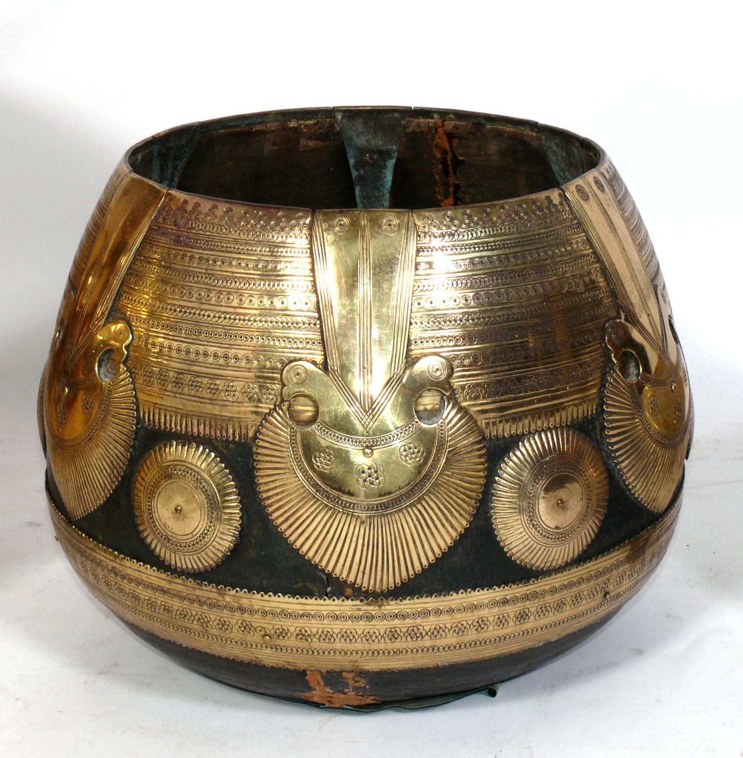 Persian Selection of Brass Planters For Sale
