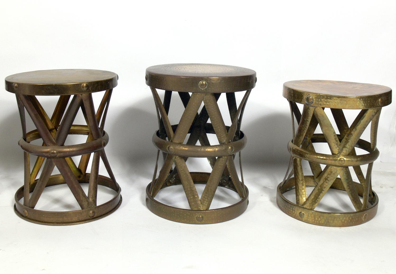 Selection of Brass Stools In Distressed Condition In Atlanta, GA