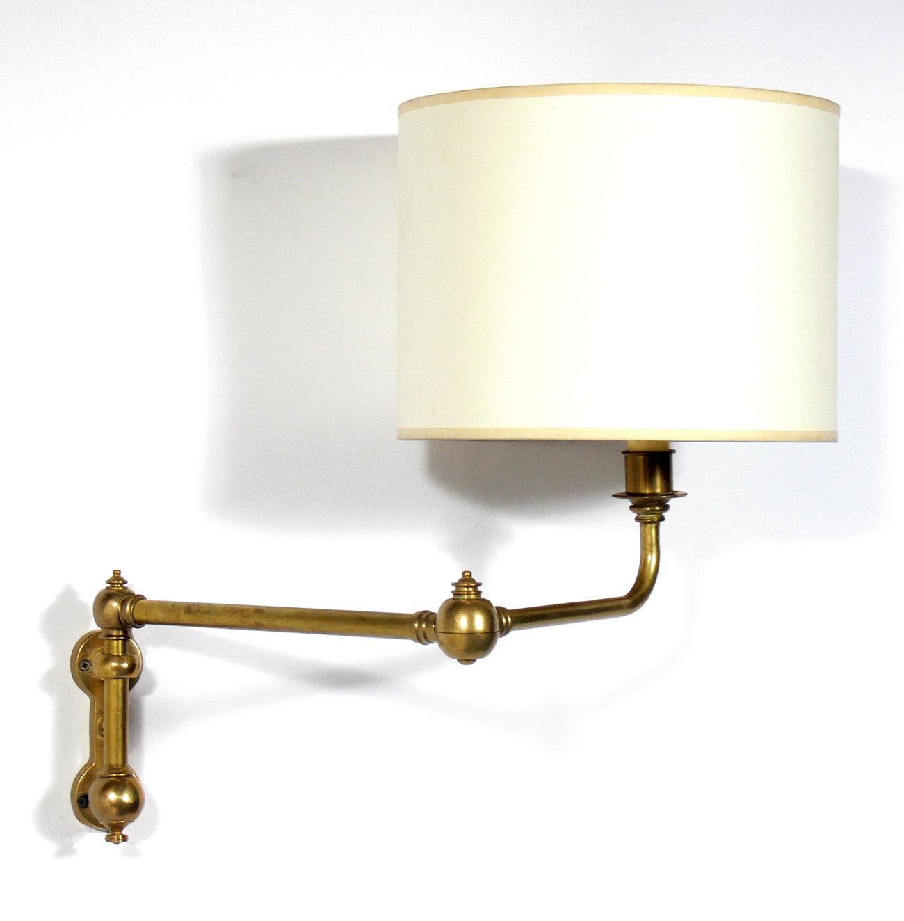 Selection of Brass Swing Arm Sconces In Good Condition In Atlanta, GA