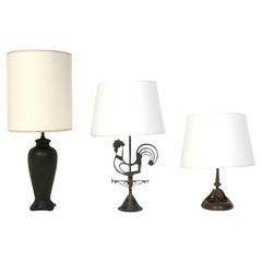 Selection of Bronze Lamps $850 each Great Original Patina