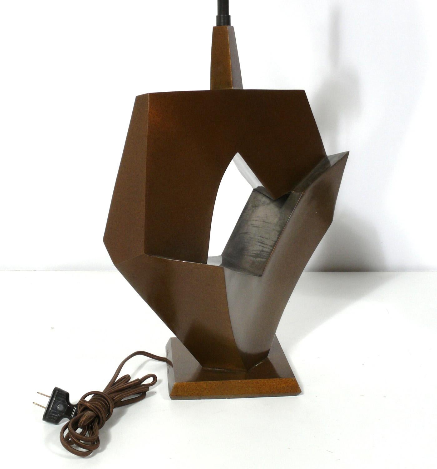 American Selection of Bronze Modernist Lamps For Sale