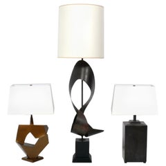 Selection of Bronze Modernist Lamps