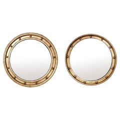 Selection of Bullseye Gilt Convex Mirrors 21" Diameter 20th Century