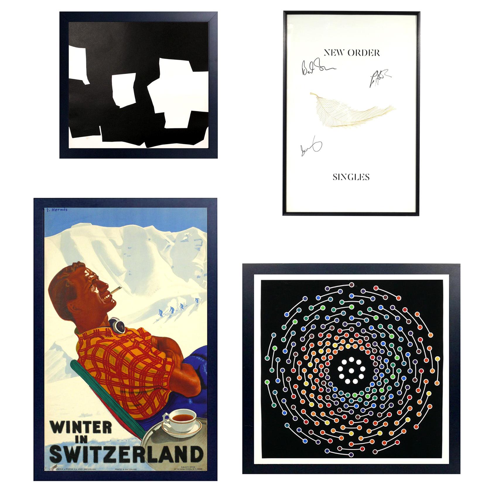 Selezione di litografie moderne a colori e serigrafie in vendita