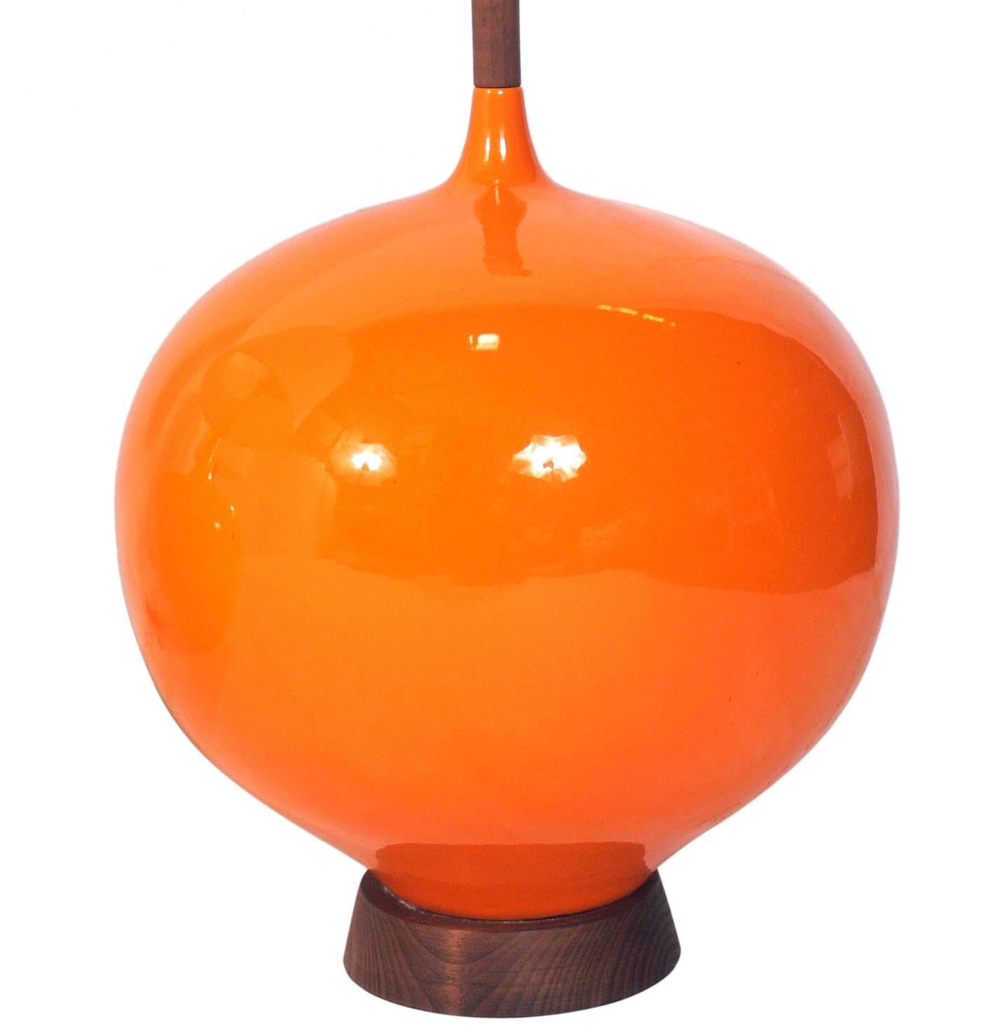 Selection of Colorful Large Scale Ceramic Lamps In Good Condition For Sale In Atlanta, GA