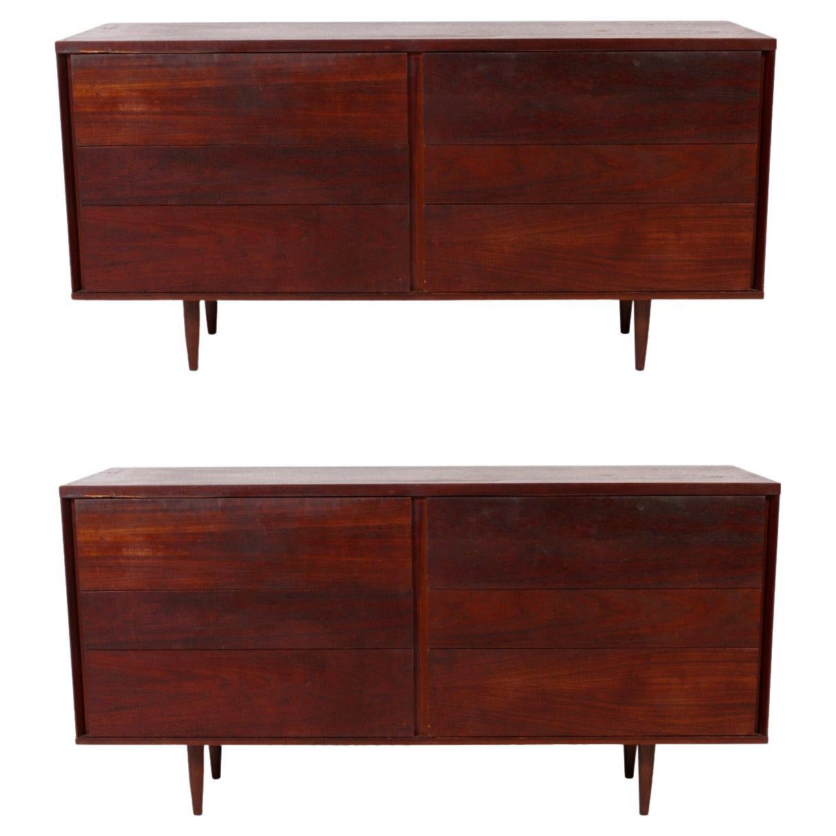 Selection of Danish Modern Walnut Chests or Dressers For Sale