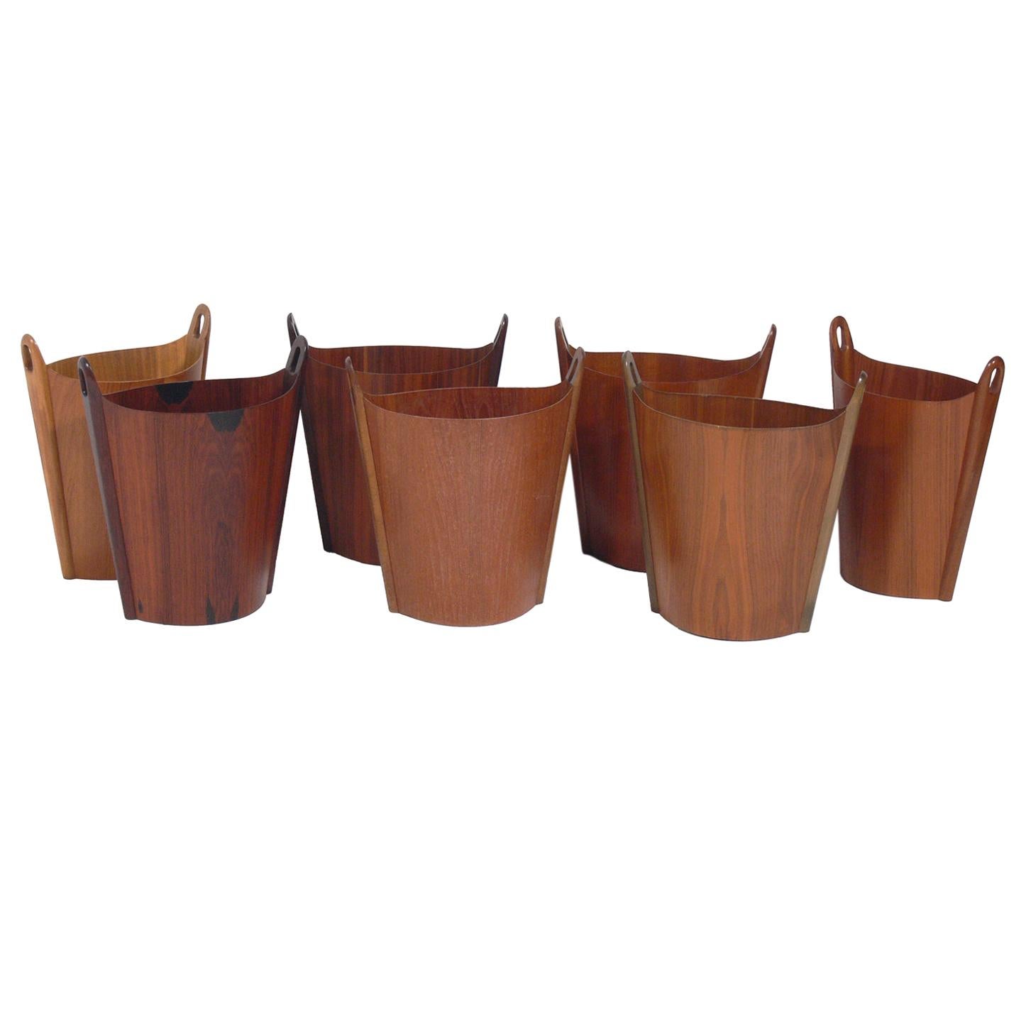 Selection of Danish Modern Waste Cans by Einar Barnes for P.S. Heggen